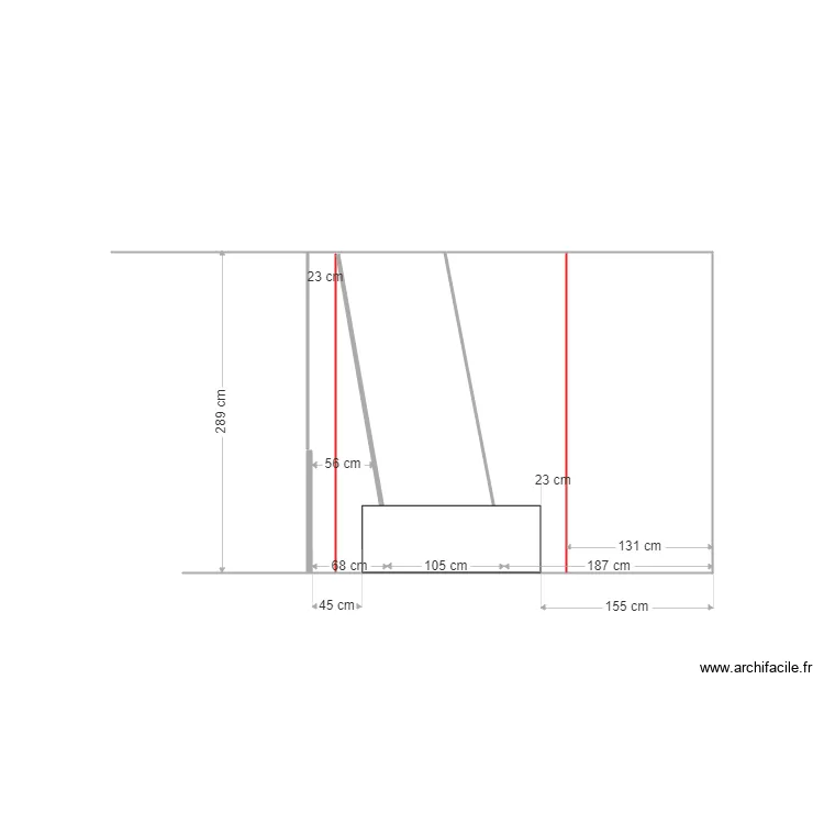 mur conduit. Plan de 