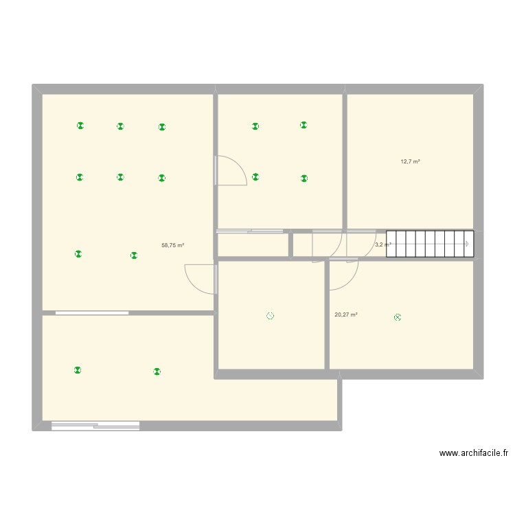 maison parent ant. Plan de 4 pièces et 95 m2