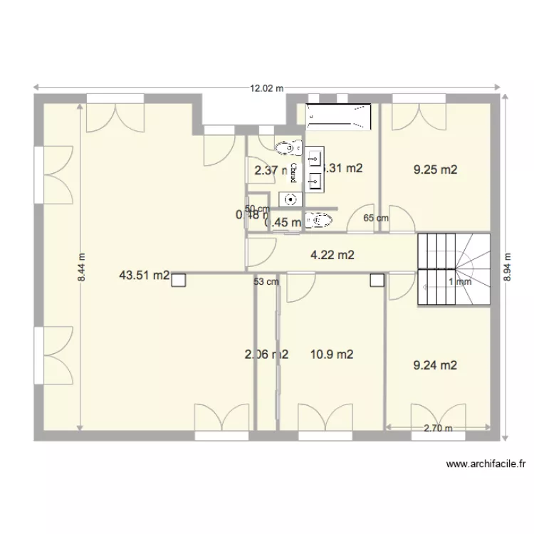Maison Mamie Escalier 2 quarts. Plan de Maison Mamie Escalier 2 quarts. Plan de