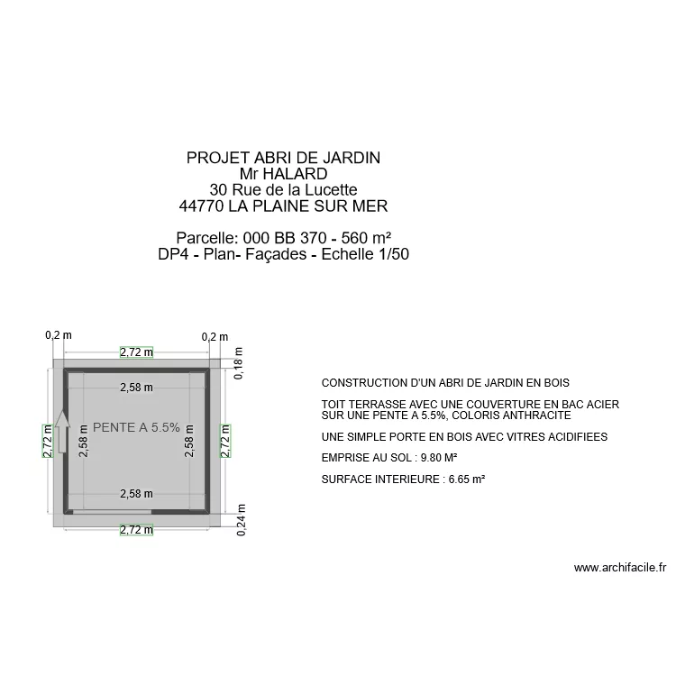 VINTAGE 2.72X2.72 2/2. Plan de 