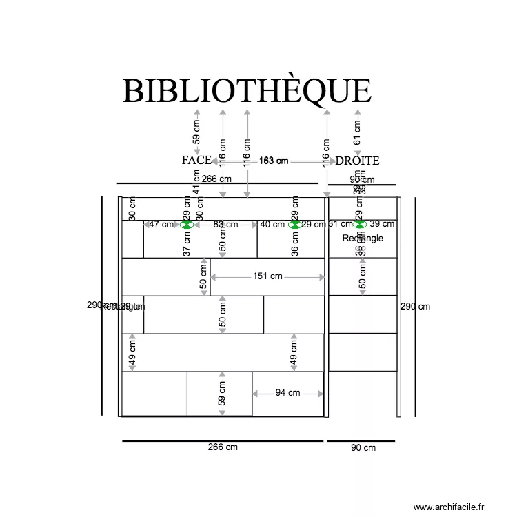BIBLIOTH&Egrave;QUE MARECHAL. Plan de 