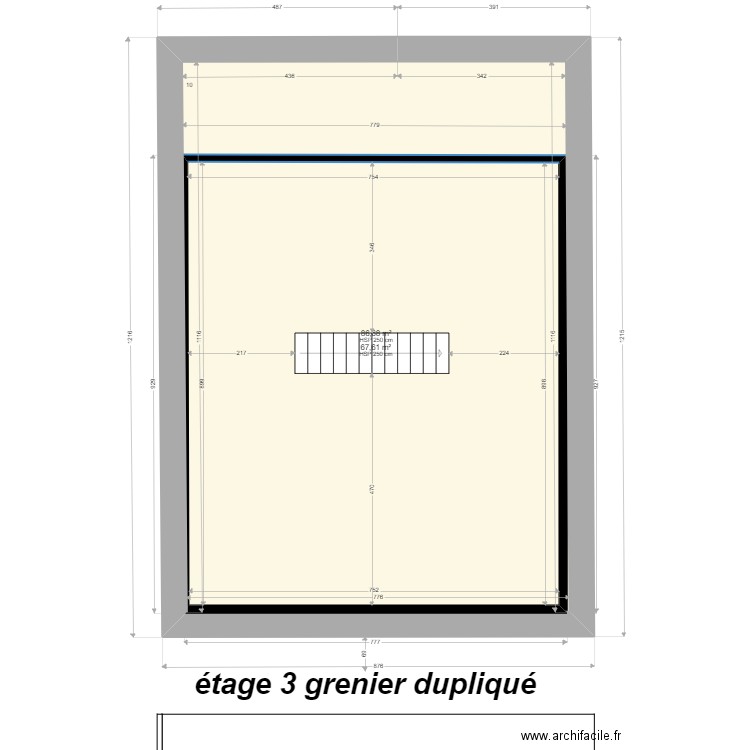 Luxeuil étage 3 (grenier)  dupliqué. Plan de 0 pièce et 0 m2