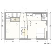 VILLA 80M2 R1  idée 2 chambres 