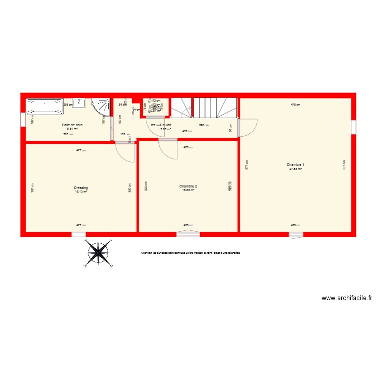 BI 4513 1er étage coté. Plan de 0 pièce et 0 m2