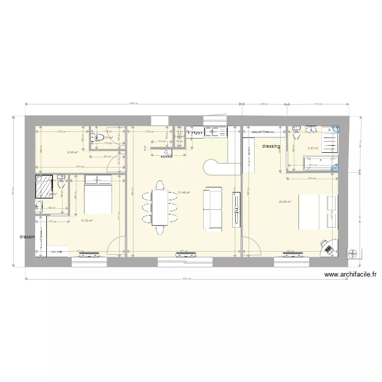 maison 100m2b. Plan de 