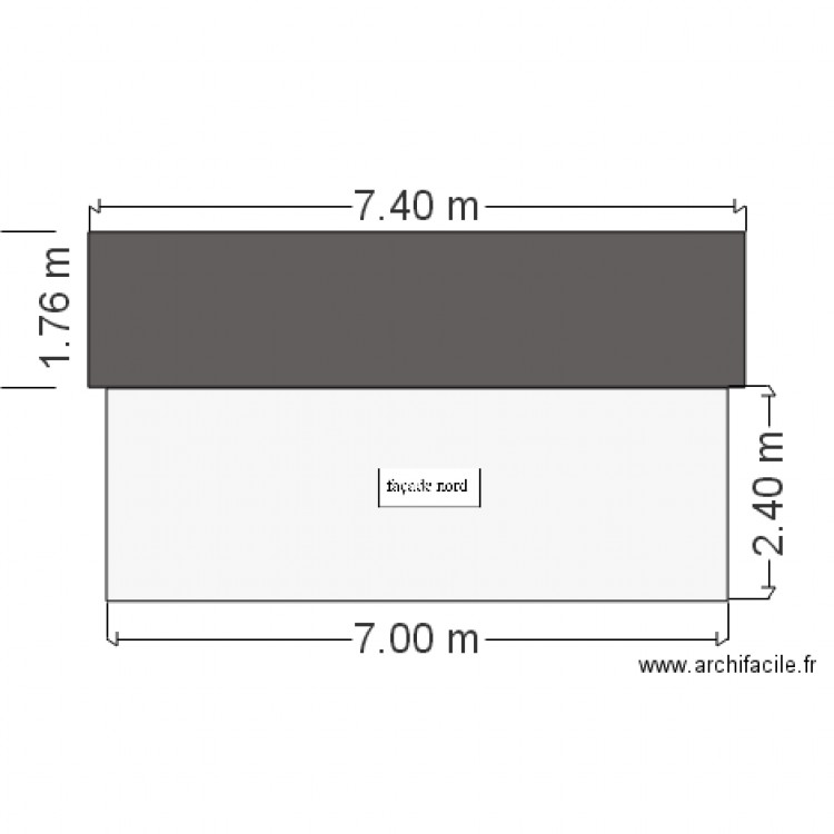 facade nord bis. Plan de 0 pièce et 0 m2