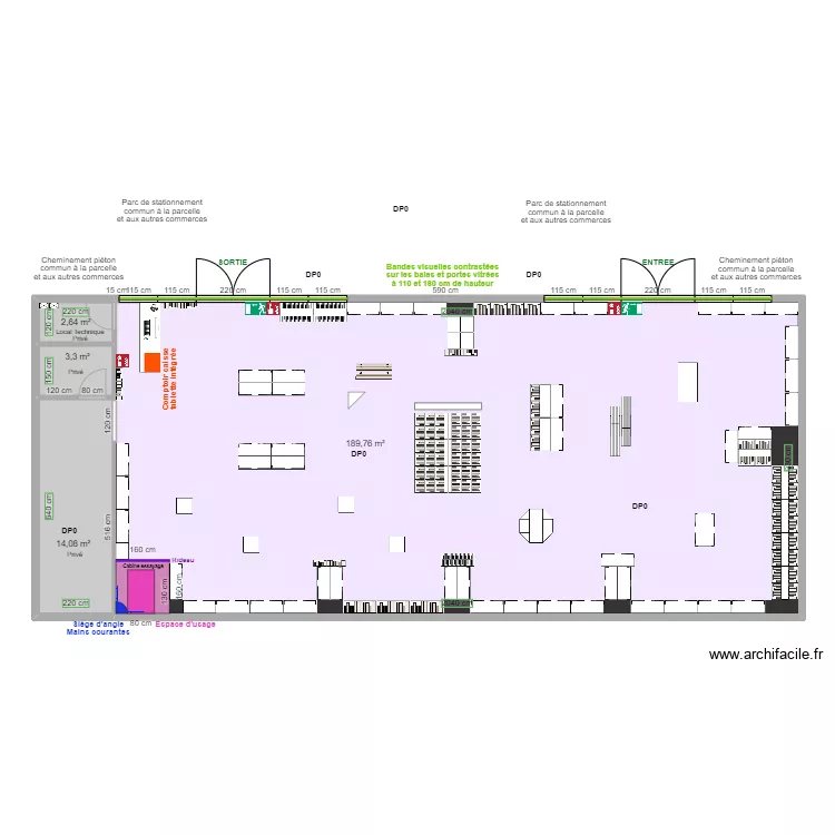 PADD NIORT APRES TRAVAUX. Plan de 