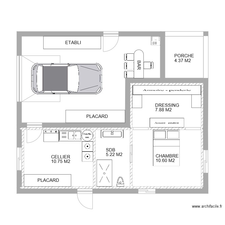 PLAN MARION SANS COTES. Plan de 0 pièce et 0 m2