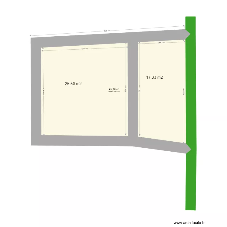 ancienne cure rez de chauss&eacute;e. Plan de 