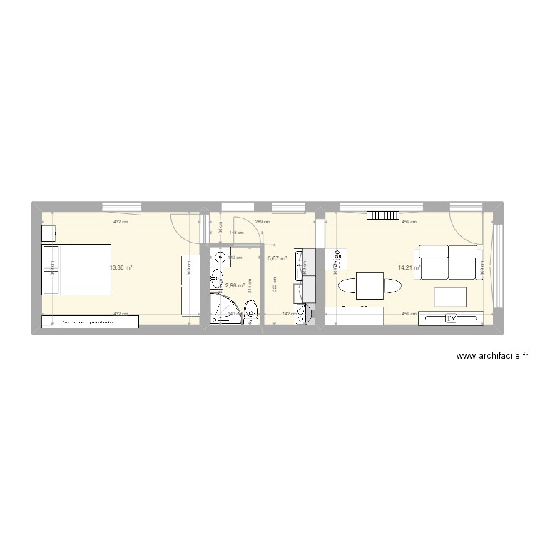 bosmans appartement . Plan de 0 pièce et 0 m2