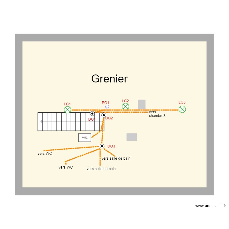 Chemin de fer grenier electrique A1. Plan de 0 pièce et 0 m2