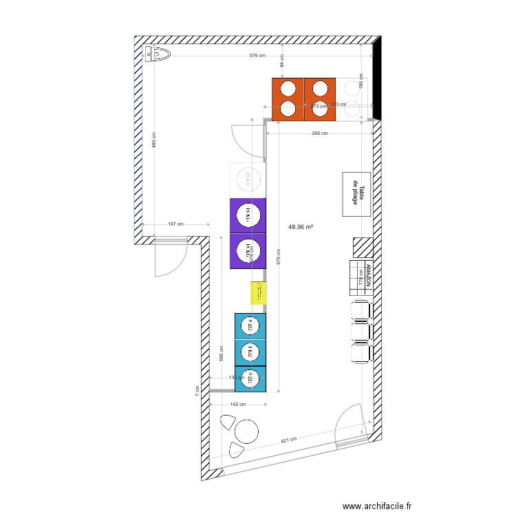 ANGOULEME KARTITA. Plan de 1 pièce et 49 m2