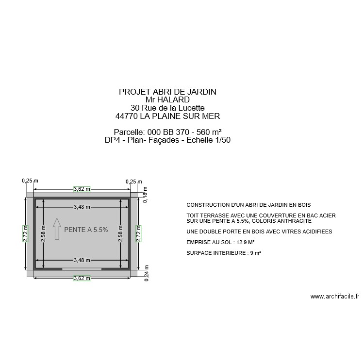 HALARD DP4 2/2. Plan de 0 pièce et 0 m2