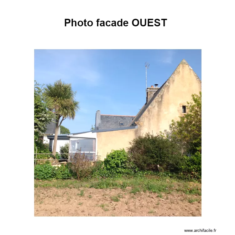 photo facade Ouest. Plan de 