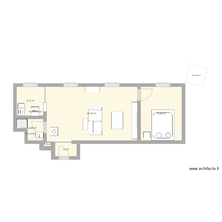 Ville-d'Avray. Plan de 6 pièces et 40 m2