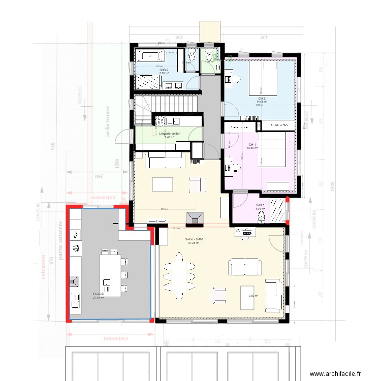 RdC V10 et Etage V5. Plan de 0 pièce et 0 m2