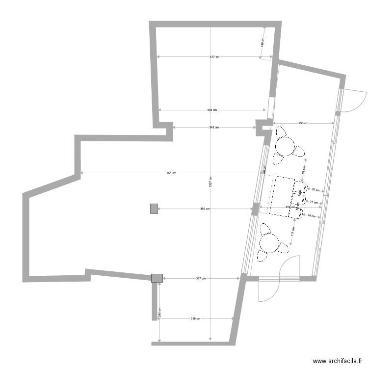 RDC. Plan de 0 pièce et 0 m2