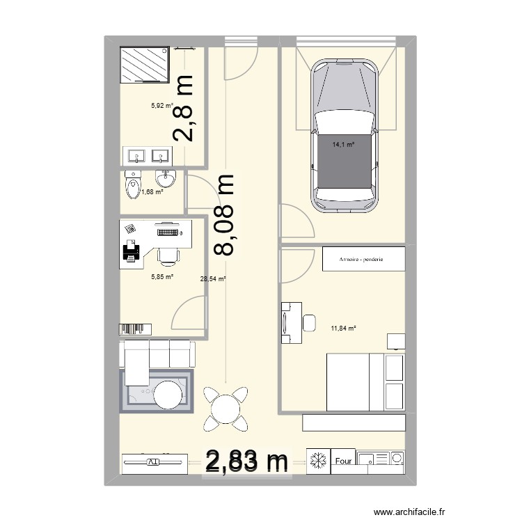MAISON 2. Plan de 0 pièce et 0 m2