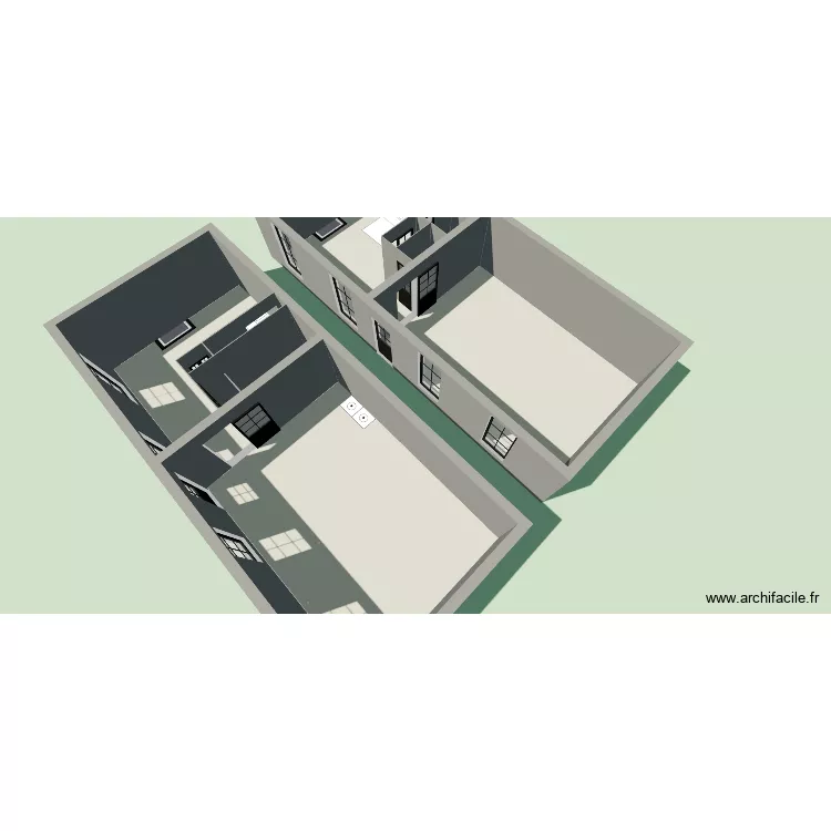 Maison plan simple V4. Plan de 10 et 125 m² Maison plan simple V4. Plan de 10 et 125 m²