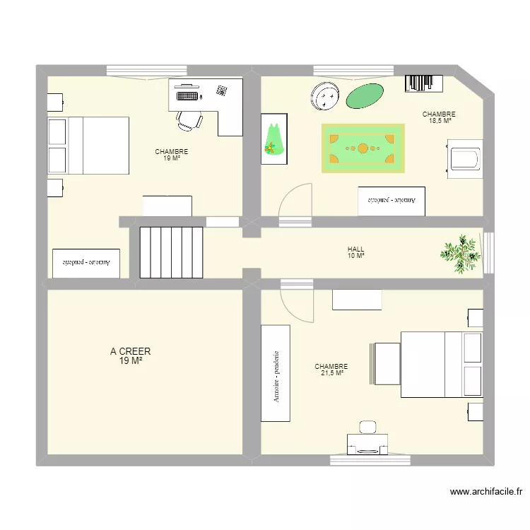 1er ETAGE HANRET. Plan de 