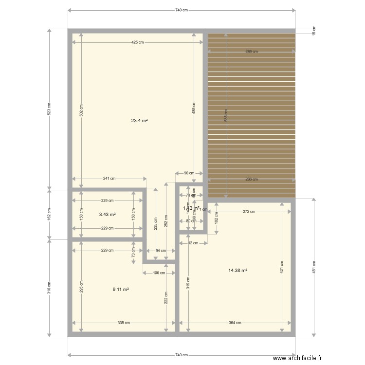 Maison Jumelée V3. Plan de 0 pièce et 0 m2