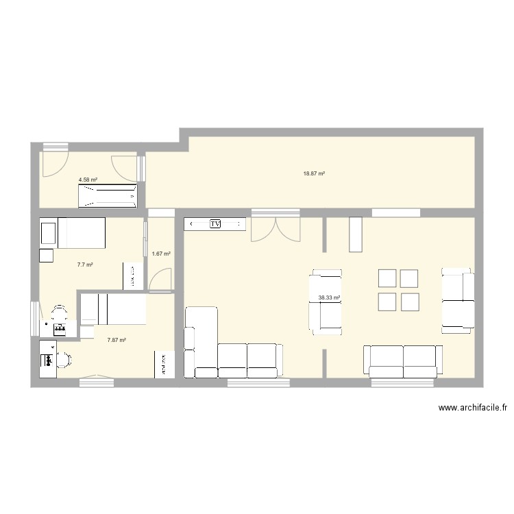 chambre 1. Plan de 0 pièce et 0 m2