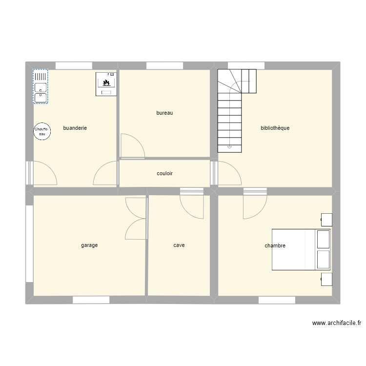 maison. Plan de 7 pièces et 72 m2