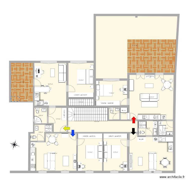 SENEQUE ETAGE 1. Plan de 0 pièce et 0 m2