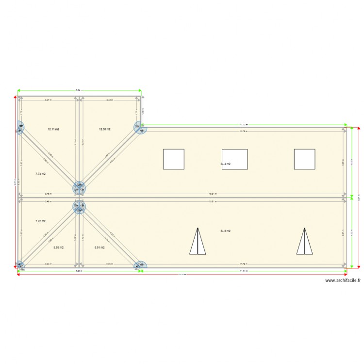 plan toiture apres trav. Plan de 0 pièce et 0 m2