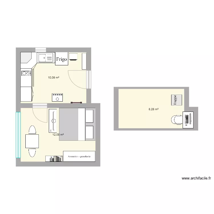 House &eacute;tage. Plan de 