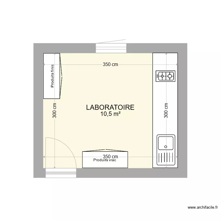 Laboratoire cosm&eacute;tique. Plan de 