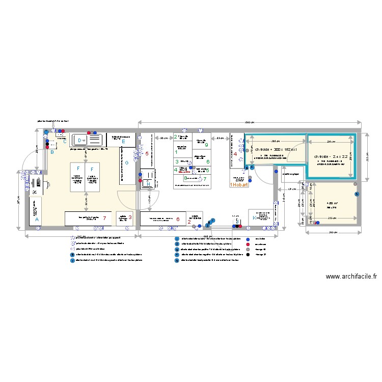 attente elec et plomberie cuisine LE JARDIN le 6 aout. Plan de 0 pièce et 0 m2