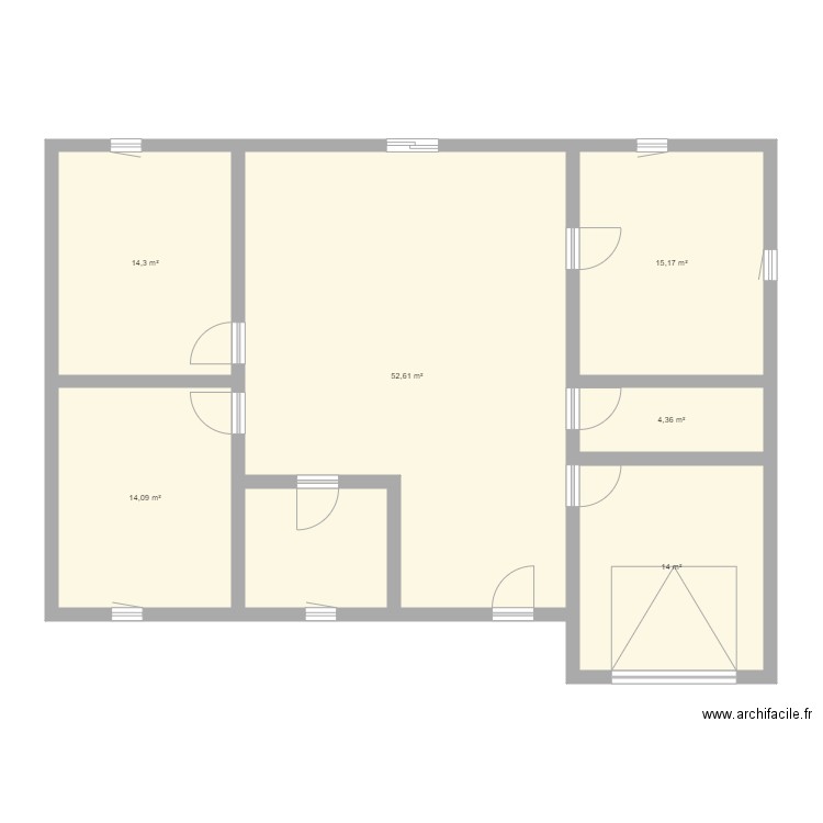 Alain. Plan de 6 pièces et 115 m2