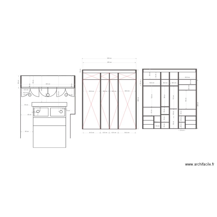 verneret placards chambre parents V 5. Plan de 0 pièce et 0 m2