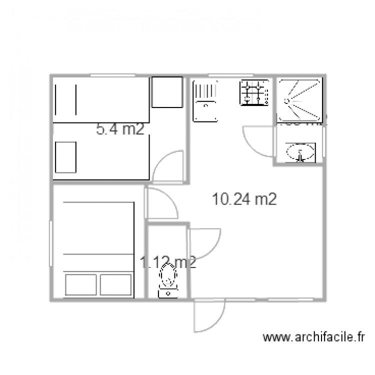 Mobil Home 20m2 n26. Plan de 0 pièce et 0 m2