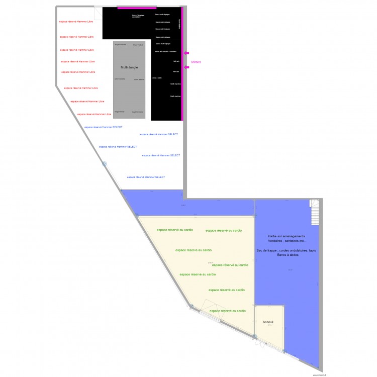 Aménagement équipements Hammer 2. Plan de 0 pièce et 0 m2