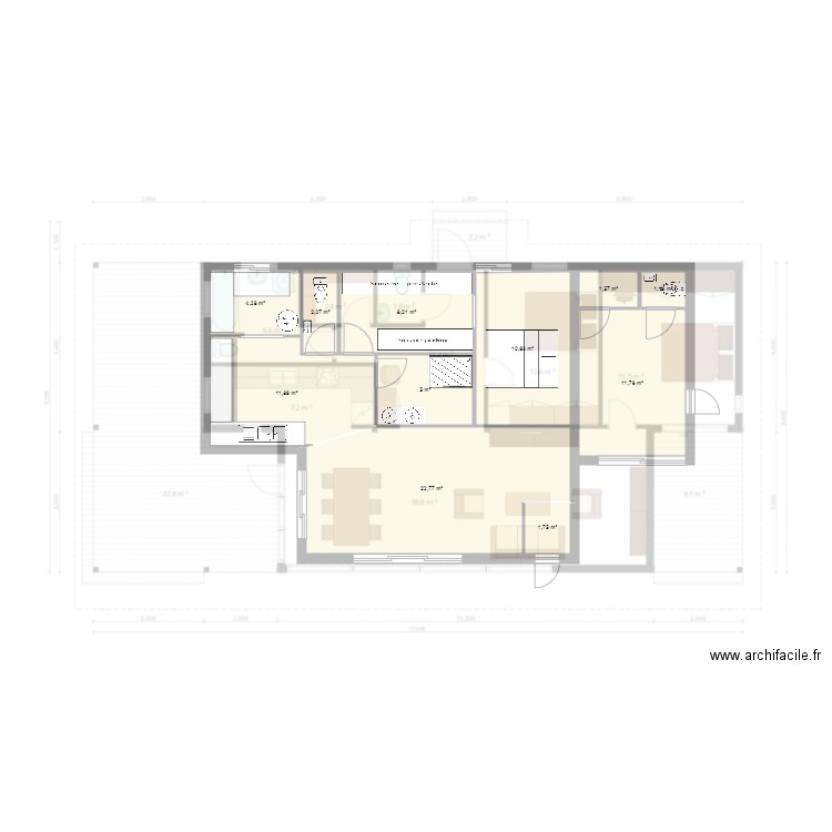 NORDIC_collec_106_T2_02. Plan de 11 pièces et 81 m2