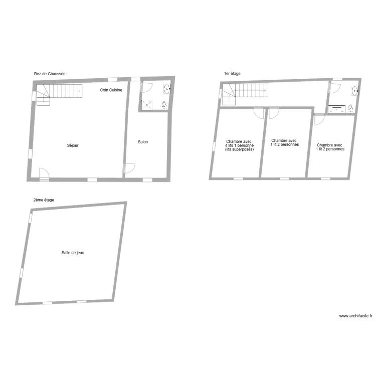 Plan gite 1019. Plan de 