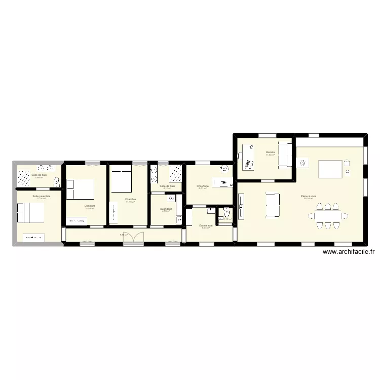Maison 1. Plan de 