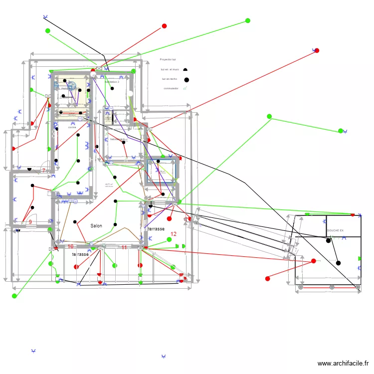 casa prise BOITE. Plan de 