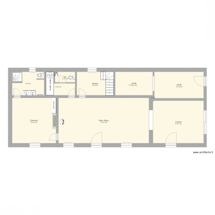 Maison Antoine Virginie projet RDC. Plan de 0 pièce et 0 m2