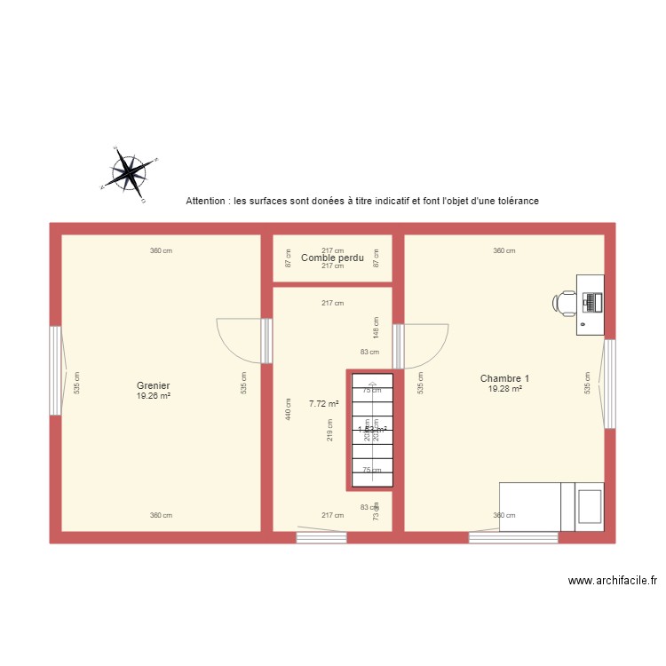 BI 1333 Combles. Plan de 0 pièce et 0 m2