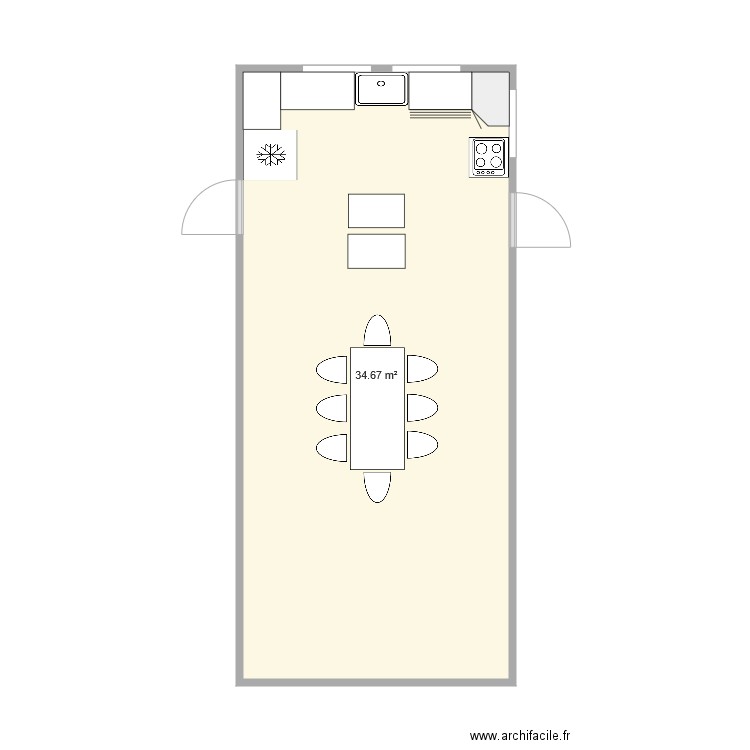 Cuisine Papara. Plan de 0 pièce et 0 m2