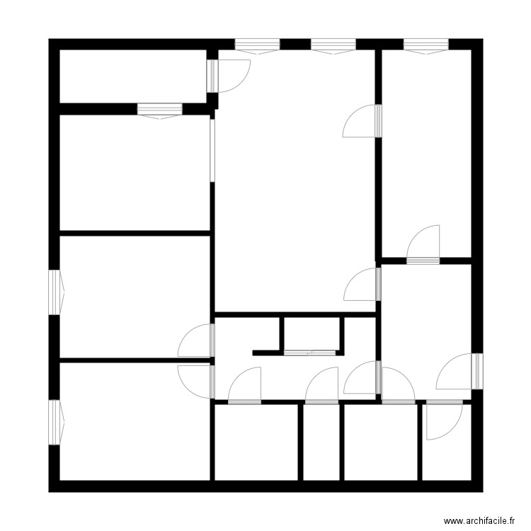 Plan OPH bld des ardennes. Plan de 13 pièces et 84 m2