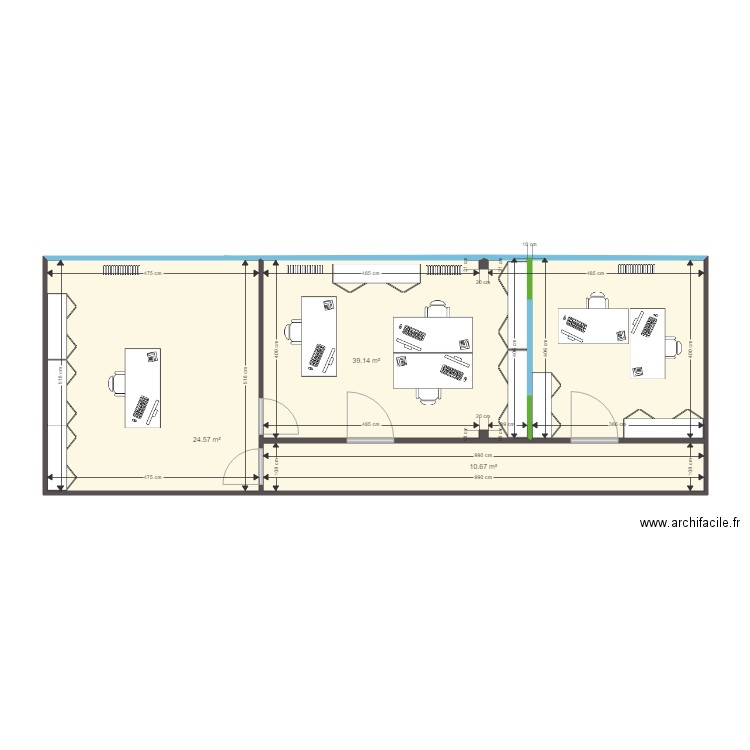 MEG plan bureau. Plan de 0 pièce et 0 m2