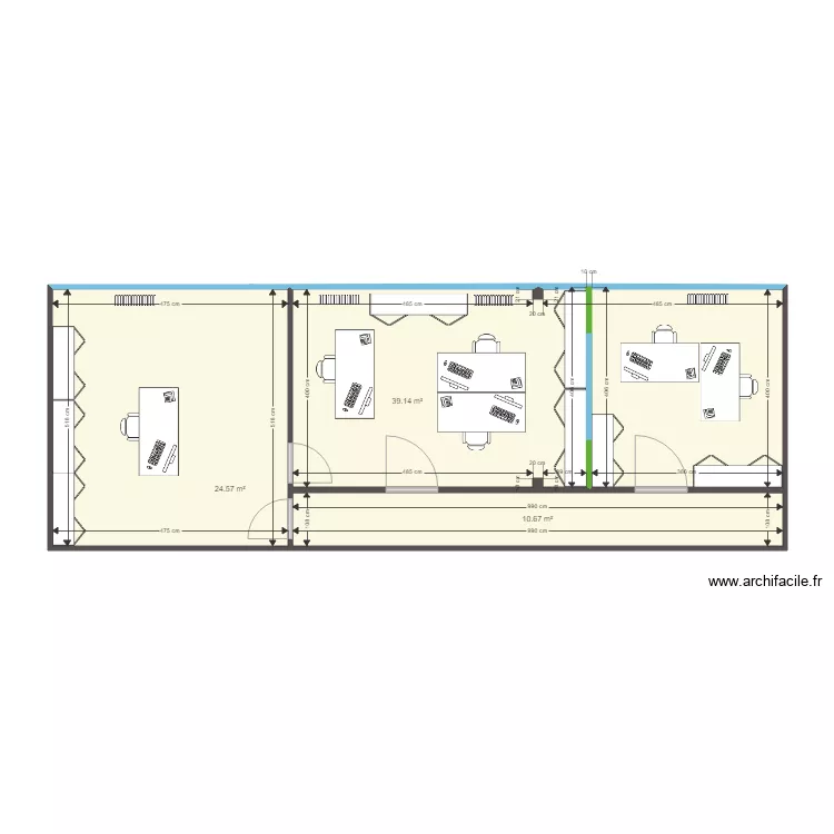 MEG plan bureau. Plan de 