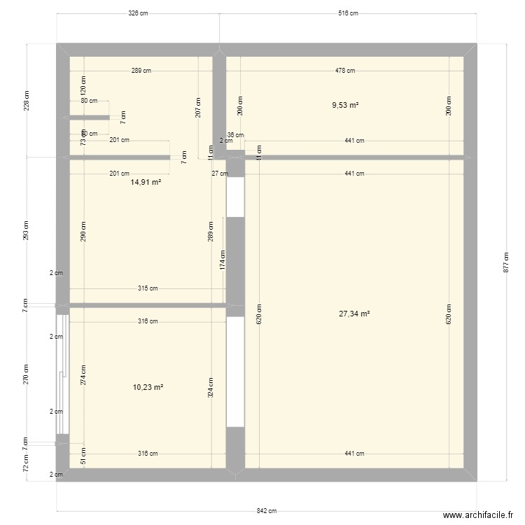 CORNICHE LOT 2. Plan de 4 pièces et 62 m2