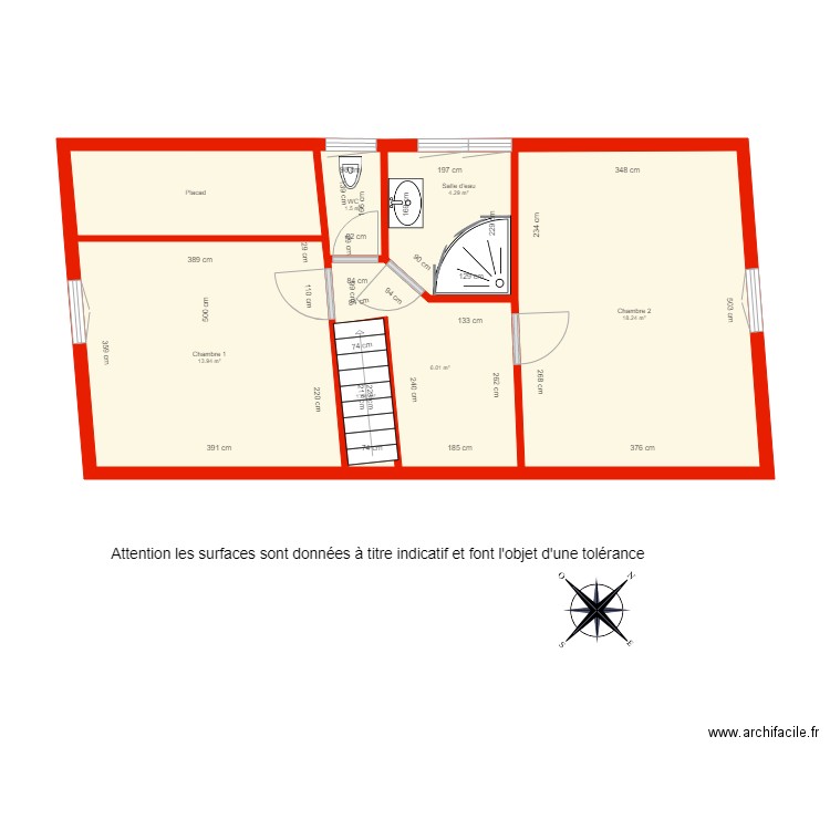 BI 3268 2e étage  côté. Plan de 0 pièce et 0 m2