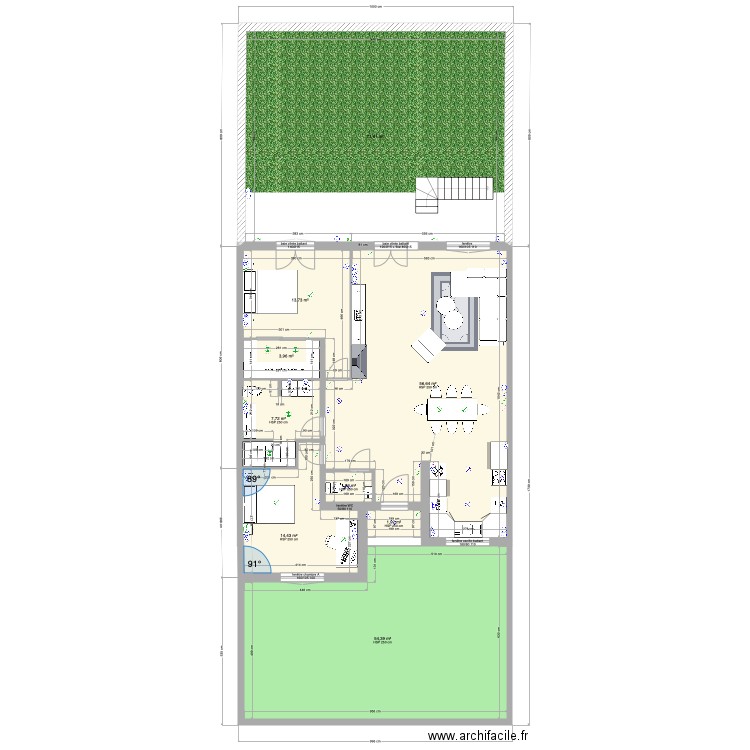 st esteve2. Plan de 26 pièces et 413 m2