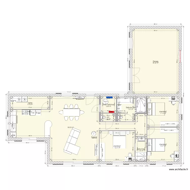 projet nvelle cotation mur . Plan de 